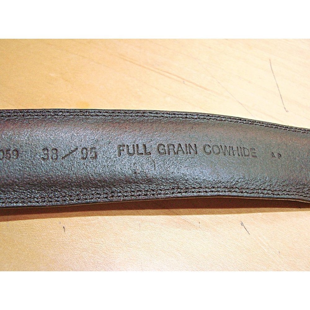 Roundtree & Yorke Mens Belt Full Grain Cowhide Leather Belt Brown Size 38/95 - Picture 5 of 12